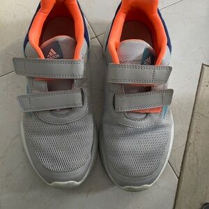 Adidas Kids' Gray and Bright Orange Sneakers